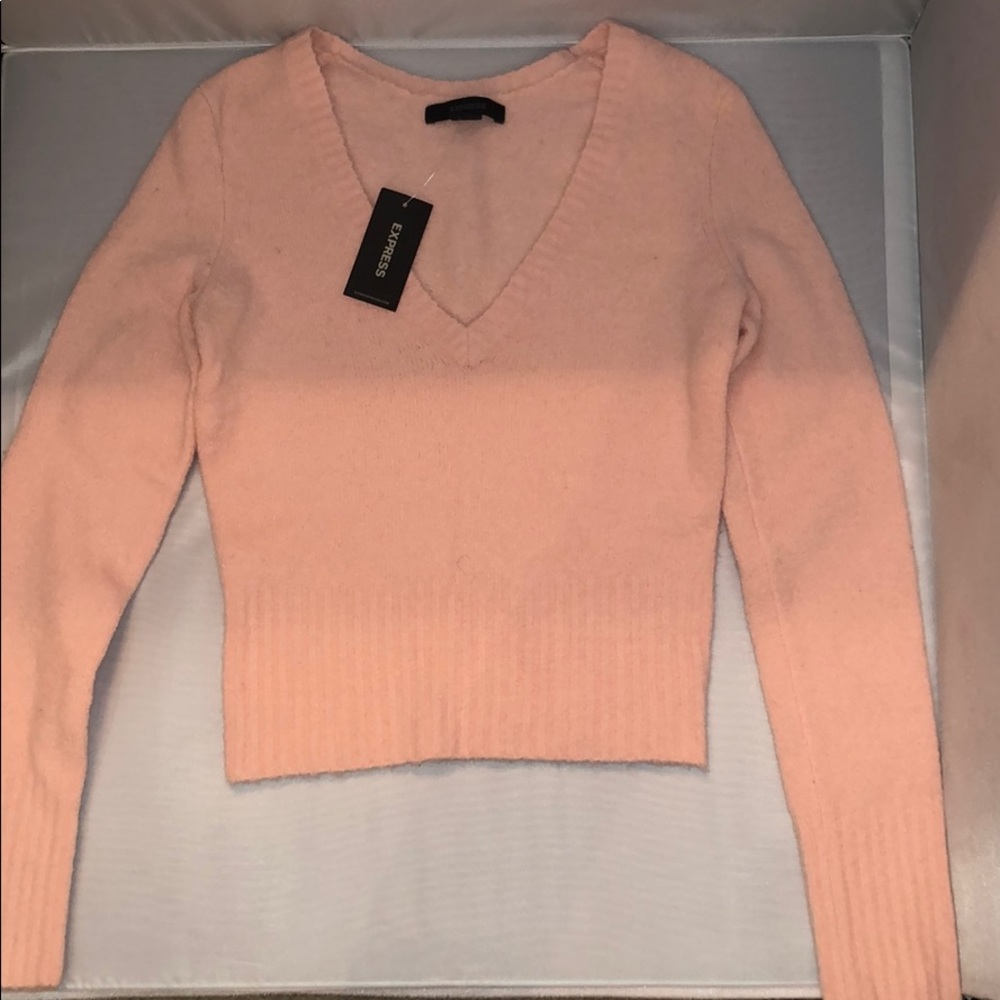 Express pink sweater xs